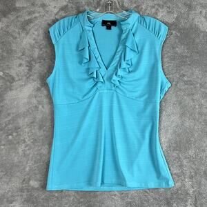 Vintage Y2K IZ Byer Top Womens L Babydoll Ruffle Fairy Made in USA